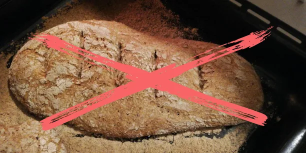 Pan sin gluten apelmazado