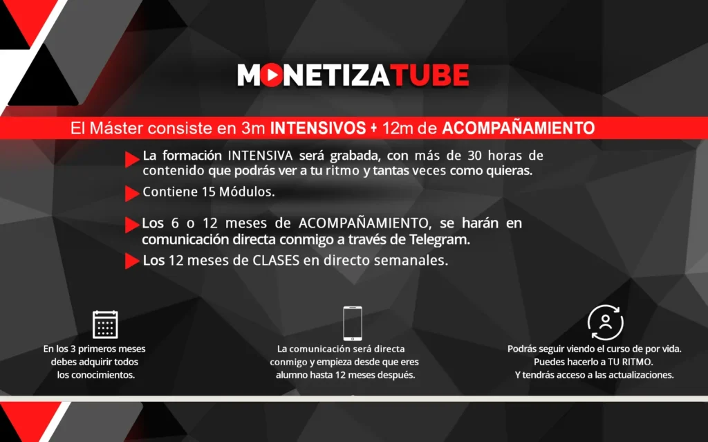 La formación de Monetizatube